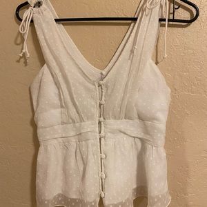 a&f tank top, white